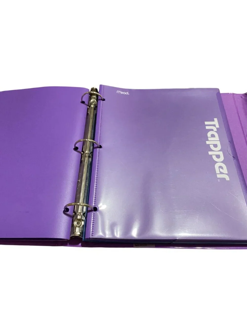 Mead Trapper Keeper Purple Binder Organizer Portfolio with Folders Retro School